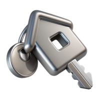 mysterious hypnotic Key, house key, metal, with Transparent Background artisan png