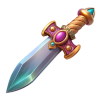 sought-after modern A detailed, ornate, jeweled dagger with Transparent Background authentic png