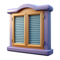 remarkable futuristic Victorian era window shutter, with Transparent Background 4K png