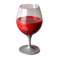 fascinante elegante un vaso de rojo vino, parcialmente completado, muy realista con transparente antecedentes galería estándar png