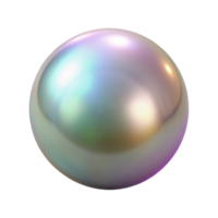 pristine minimalist A single, perfect pearl, lustrous and iridescent with Transparent Background sharp png