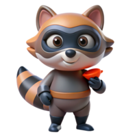 mesmerizing dynamic renaissance Raccoon, masked face, holding something object not visible with Transparent Background fine detail png
