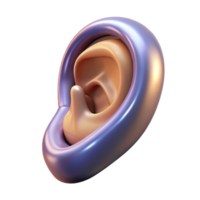 spectacular organic Photorealistic professional render of a single cybernetic ear implant, hyper-specific, isolated cutout with Transparent Background precision png