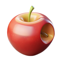 unforgettable creative A single, ripe apple, with a perfect bite taken out of it with Transparent Background top-tier png