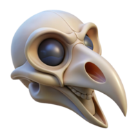 vibrant intense victorian Ultra-detailed, photorealistic isolated cutout of a biomechanical bird skull with optical enhancements with Transparent Background sharp png