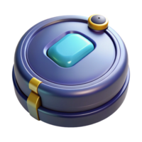 serene coastal Robot vacuum cleaner, automated cleaning, with Transparent Background crisp png