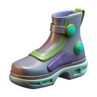 sumptuous romantic coastal Ultra-detailed, isolated cutout, concept art render of a futuristic boot sole with Transparent Background high quality png
