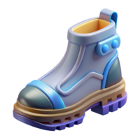 whimsical beautiful Ultra-detailed, isolated cutout, concept art render of a futuristic boot sole with Transparent Background authentic png