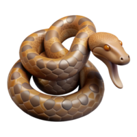 intense picturesque Snake, python, coiled with Transparent Background authentic png