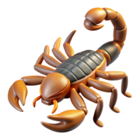 pristine mysterious surreal Scorpion, raised tail, venomous stinger with Transparent Background high quality png
