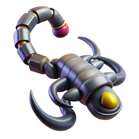 serene passionate classic Concept art style, isolated cutout of a biomechanical scorpion tail with a venomous stinger and pressure sensors with Transparent Background luxury png