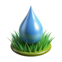 timeless tropical Photorealistic ultra-detailed isolated cutout of a single dewdrop on a blade of grass, with Transparent Background authentic png