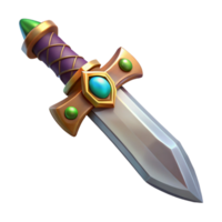 wonderful romantic surreal Photorealistic professional render, isolated cutout, ultra-detailed tribal ceremonial dagger with a jeweled hilt with Transparent Background elite png