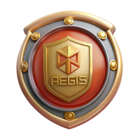 timeless baroque Aegis, shield of Zeus and Athena with Transparent Background detailed png