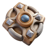 quintessential minimalist Isolated cutout of a hyper-specific tribal amulet, ultra-detailed, concept art style, made of bone and stone with Transparent Background masterfully captured png
