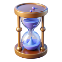 serene futuristic Ultra-detailed, professional render of a floating hourglass filled with melting clocks with Transparent Background handcrafted png