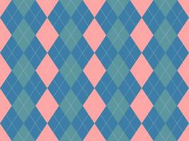 Elegant argyle pattern in soft pink, teal, and blue hues. Perfect for backgrounds, textiles, fashion, and branding projects. Subtle texture adds visual interest. vector