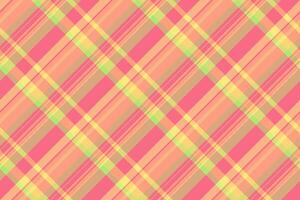 Guy texture background fabric, table cloth pattern seamless check. Cosy plaid textile tartan in orange and light salmon colors. vector