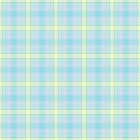 Ribbon pattern texture, performance plaid fabric seamless. Hotel textile check tartan background in light and cyan colors. vector