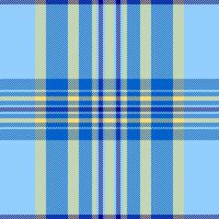 Vibrant blue and pale yellow plaid pattern. Perfect for textile design, fashion, or website backgrounds. This cheerful, repeating texture evokes feelings of freshness and style. vector