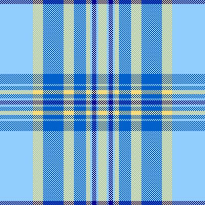 Vibrant blue and pale yellow plaid pattern. Perfect for textile design, fashion, or website backgrounds. This cheerful, repeating texture evokes feelings of freshness and style.