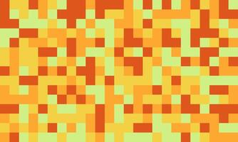 Abstract pixel art background. Warm, vibrant hues of orange and yellow create a dynamic, energetic texture. Ideal for website banners, presentations, or digital art projects. vector