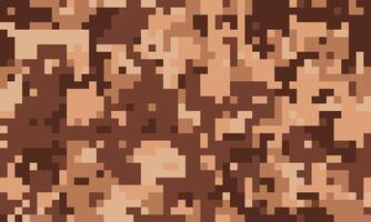 Abstract digital camouflage pattern in earthy brown tones. Perfect for backgrounds, textures, or design projects needing a rugged, modern aesthetic. vector