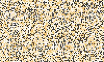 Abstract pixel art background. A chaotic yet visually appealing pattern in warm gold, white, and dark gray. vector