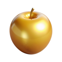 picturesque standout Hyper-specific, professional render, isolated cutout of a single Golden Apple of Hesperides, radiating light with Transparent Background png