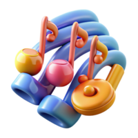 mesmerizing memorable Siren Song with Transparent Background Representational, eg, musical notes png