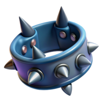 harmonious captivating Ultra-detailed, photorealistic, isolated cutout of a single Cerberus collar, studded with spikes with Transparent Background exclusive png