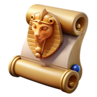 nostalgic serene Sphinx Riddle Scroll with Transparent Background masterfully captured png