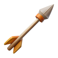 unparalleled victorian Professional render of a photorealistic isolated cutout, ultra-detailed tribal arrow with a fletched tail with Transparent Background masterfully captured png