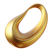 whimsical dramatic Hyper-specific professional render, isolated cutout of an Art Nouveau whiplash curve, elegant flowing line, gold color, detailed texture with Transparent Background impeccable png
