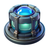splendid memorable Concept art style, isolated cutout of a single, bioluminescent, architectural panel for a space station with Transparent Background png