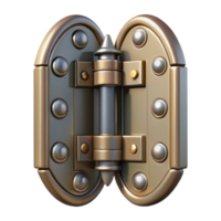 romantic glorious Hyper-specific professional render of a single, Art Deco style, iron gate hinge Isolated cutout with Transparent Background top-tier png