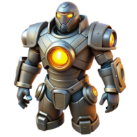 serene nostalgic modern Advanced power armor, heavy plating, glowing energy source with Transparent Background fine detail png