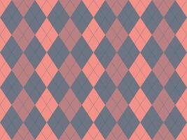 Elegant argyle pattern in muted coral and gray. Perfect for textile design, website backgrounds, or fashion illustrations. Subtle texture adds sophistication. vector