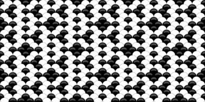 Abstract monochrome seamless pattern. Stylish black and white interlocking semicircles create a visually engaging texture, perfect for backgrounds, website design, or print projects. vector