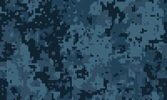 Abstract digital camouflage pattern in navy blue shades. Ideal for backgrounds, textiles, and militarythemed designs. vector