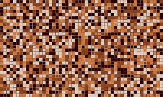 Abstract earthy mosaic tile pattern. Warm brown and beige squares create a textured, pixelated effect ideal for backgrounds, website design, or textile prints. vector