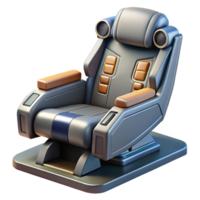 stunning timeless Spaceship cockpit chair with controls and restraints with Transparent Background png