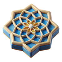 unparalleled traditional Photorealistic, ultra-detailed, isolated cutout of a single, intricately patterned, ceramic mosaic tile with Transparent Background sharp png