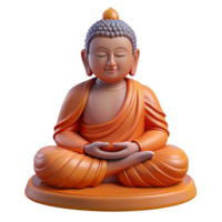 romantic sumptuous Buddha statue, meditative pose, with Transparent Background luxury png