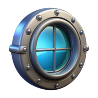 pristine tranquil vintage Spaceship window with reinforced glass and view port with Transparent Background top-tier png