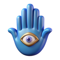 quintessential impressionist Hamsa Hand, protective amulet, with Transparent Background fine detail png