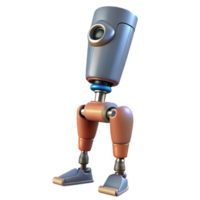 picturesque reflective nordic Cybernetic prosthetic leg with articulated joints and hydraulics with Transparent Background impeccable png