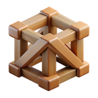 striking exemplary Hyper-specific professional render of a single, Tudor style, oak timber frame joint Isolated cutout with Transparent Background png