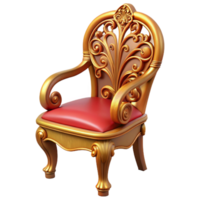 standout bohemian Hyper-specific, professional render, isolated cutout Art Nouveau chair back, carved wood, featuring intricate floral and vine motifs with Transparent Background artisan png