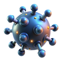 striking bold futuristic Medical nanobot swarm with glowing particles and microscopic detail with Transparent Background high resolution png